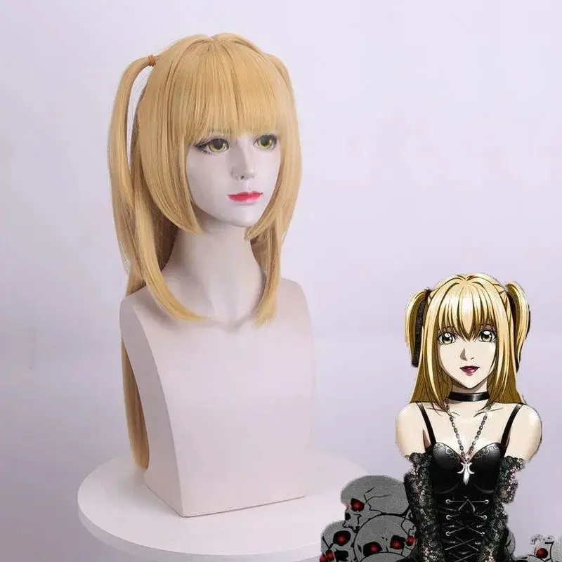 ‌ Anime Death Note Cosplay Pruik - Gouden Zand Anime Karakter Haar, Cosplay Evenement, Halloween Kostuum