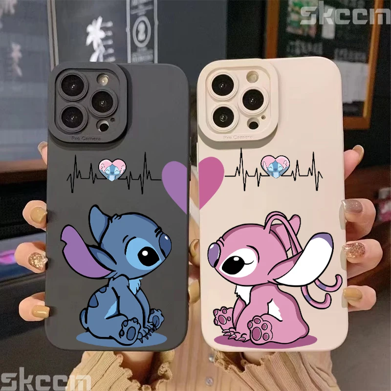 جراب هاتف ديزني ستيتش آنجل لهاتف آيفون ، غطاء ناعم مقاوم للصدمات لهواتف آيفون 16 و 15 و 14 و 13 و 12 و 11 برو ماكس ، بلس ، إكس ، إكس إس ، إكس آر ، ميني #1