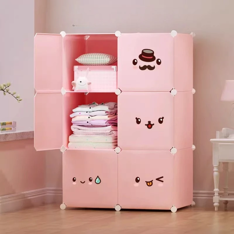 

Cube Cabinet Wardrobe Organizer Storage Bedroom Clothes Partitions Plastic Wardrobe Living Room Ropero Lounge Suite Furniture
