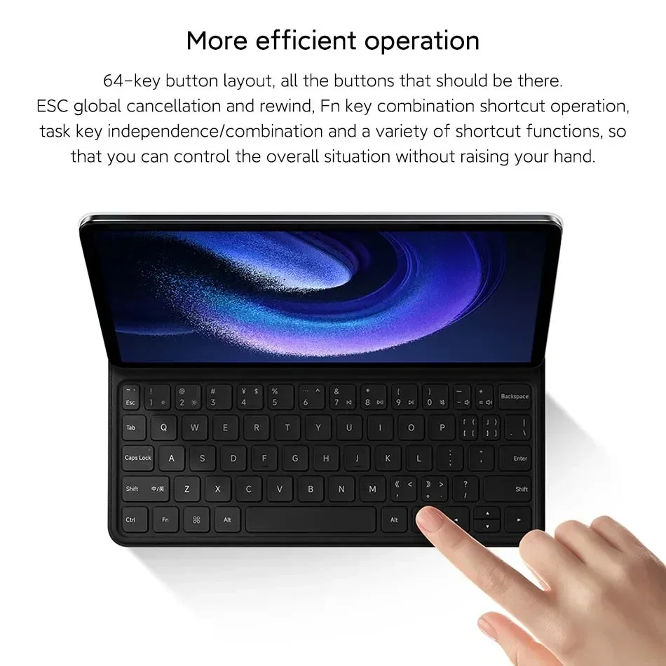 Top! Original Pad 6 / 6 Pro Keyboard Case For MI Tablet 6 Series Magnetic Touch Keyboard Shell Double-sided PU Protective Case
