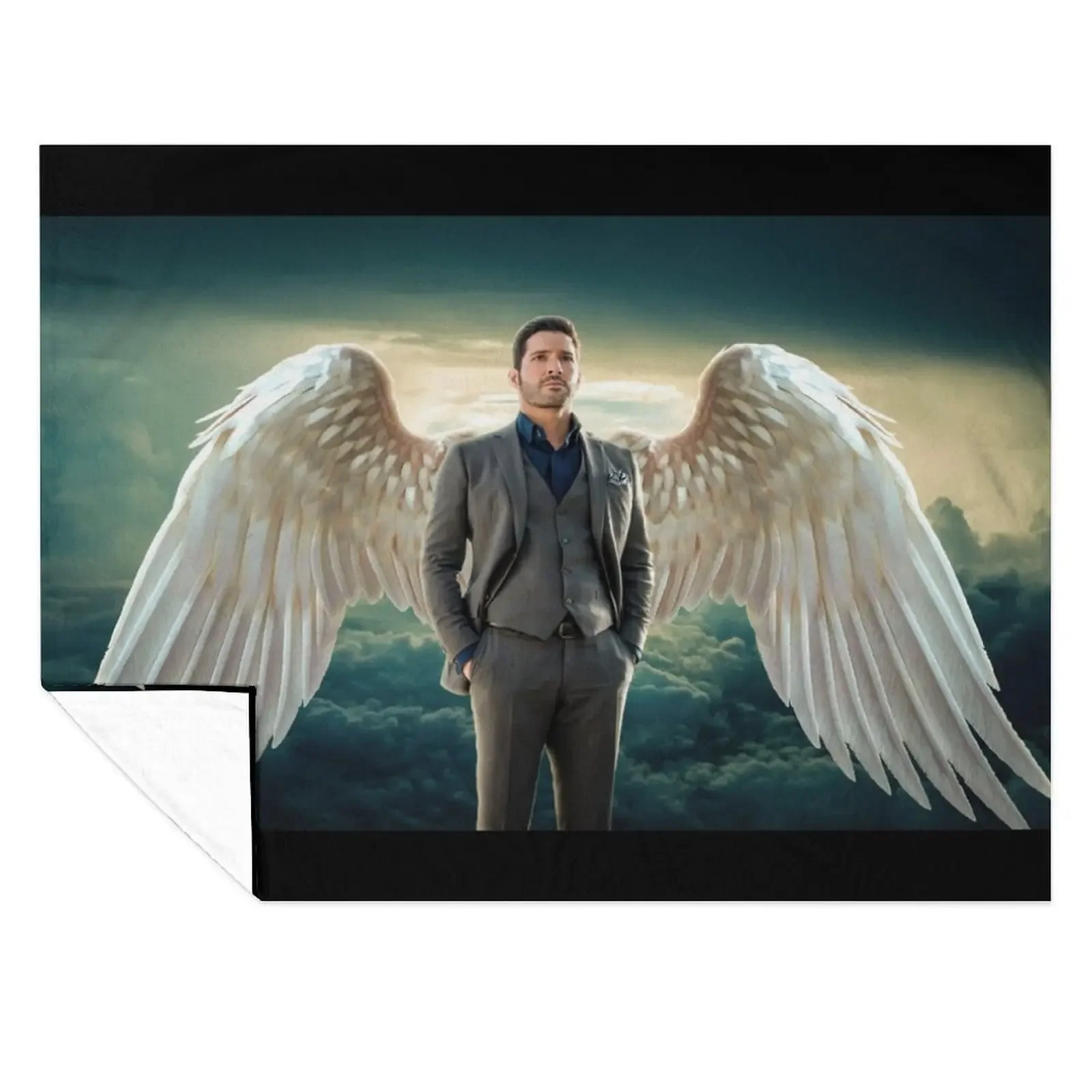 

Lucifer Heaven Wings Throw Blanket Extra Large Throw Large for babies Designers Blankets