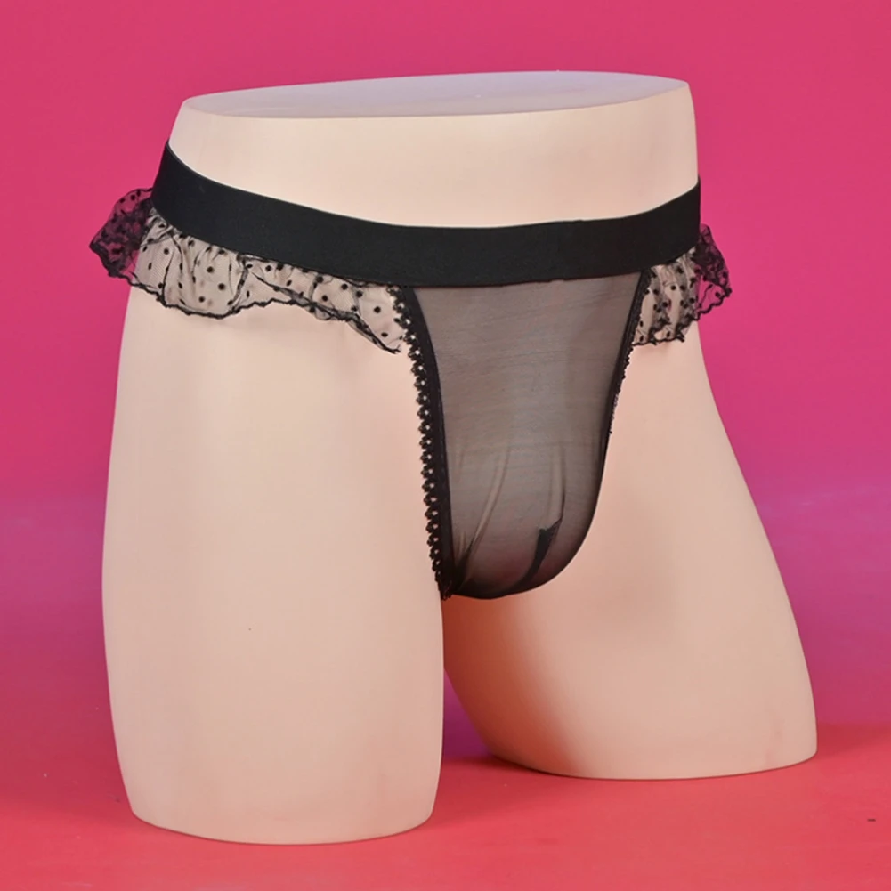 الرجال مثير سيسي ملخصات شبكة الدانتيل انظر من خلال مثلي الجنس سيسي الحقيبة الملابس الداخلية للرجل الساخن منخفضة الخصر سيور g-سلسلة الصيف الرجال سراويل