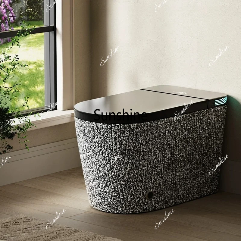 Retro Chinese smart toilet automatic flush siphon toilet foam shield