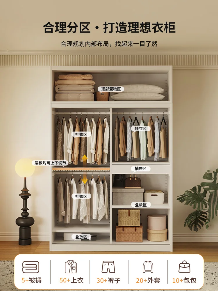 Armário de aço com porta deslizante, armário à prova de umidade para quarto doméstico, pequeno apartamento, armário de armazenamento de metal