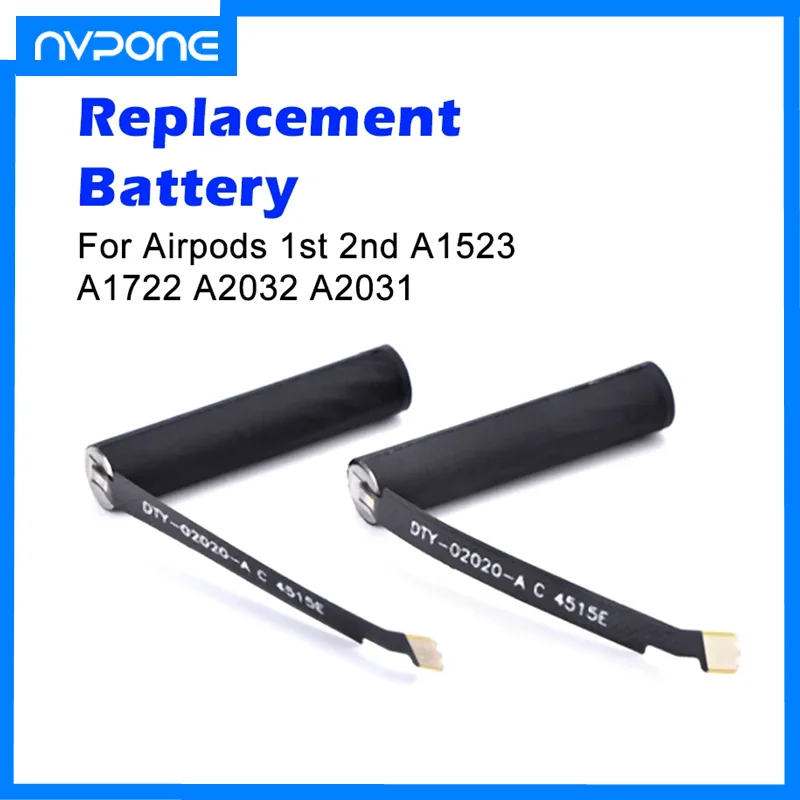 2PCS 25Mah Goky93Mwha1604 Battery for Airpods 1St 2Nd A1604 A1523 A1722 A2032 A2031 for Air Pods 1 2 Battery