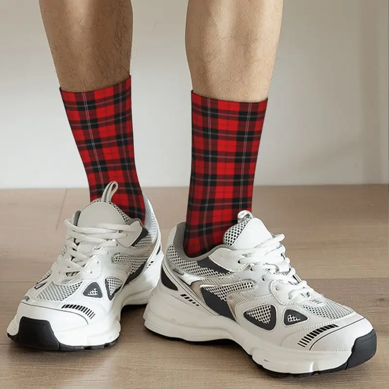 Scottish Clan Tartan Men\'s Crew Socks Unisex Fashion 3D Print Fashion Check Plaid Dress Socks