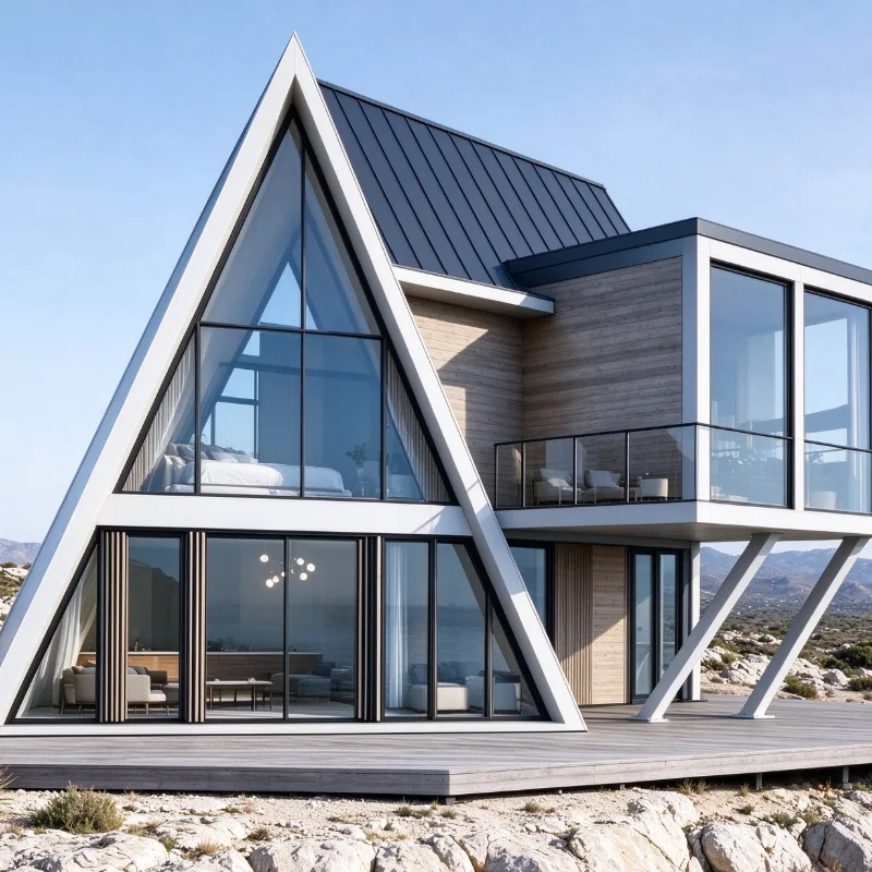 Backyard A-Frame Guest House Kit — Modern Wooden Cabin, Ideal for Extra Living Space & Home Getaway