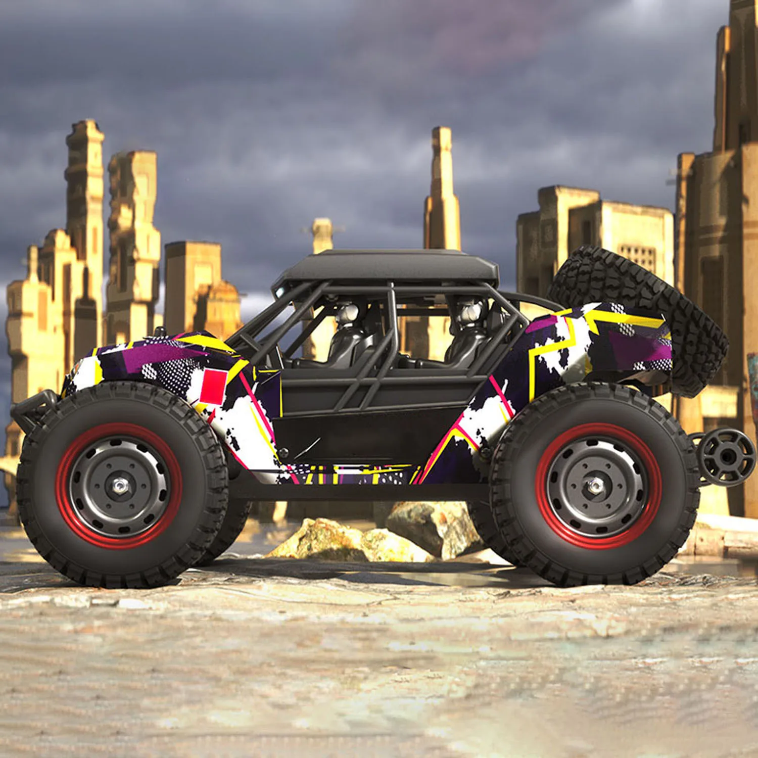 Carro off road controlado por rádio em pvc 1/16 awd scy 16106pro rc modelo veículo elétrico motor sem escova 35a esc amortecedor rtr