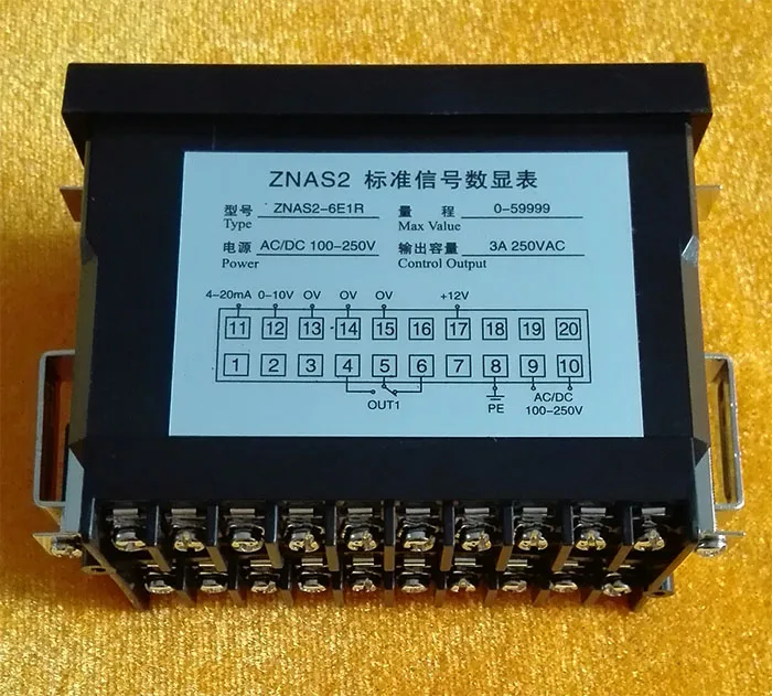 Variable Frequency Drive Tachometer Digital Display Speedometer 0-10V 4-20mA Input/line Speedometer ZNAS2-6E1R