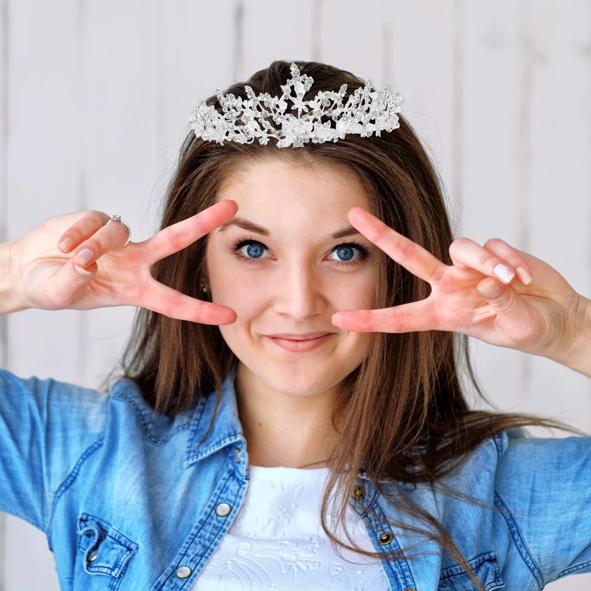 

Rhinestones Crown Wedding Hair Accessories Women Bridal Hoop Leaf Crystal Glass Diamond Birthday Party Hair Tools Styling