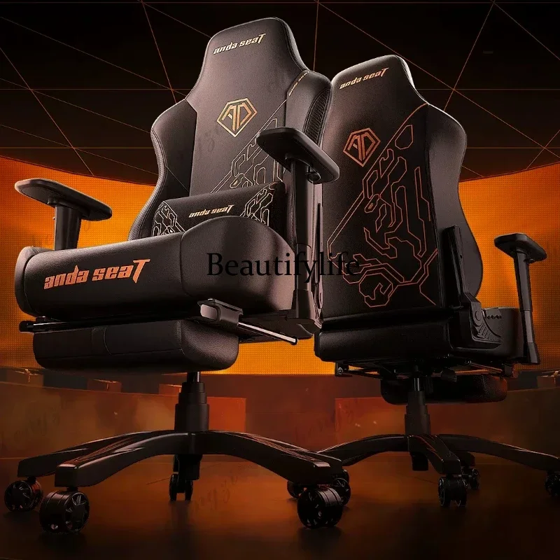 Silla de Oficina A68 Negra con Reposapiés, Silla de Juego Reclinable Ajustable y Cómoda para PC, Silla de Escritorio para Oficina en Casa
