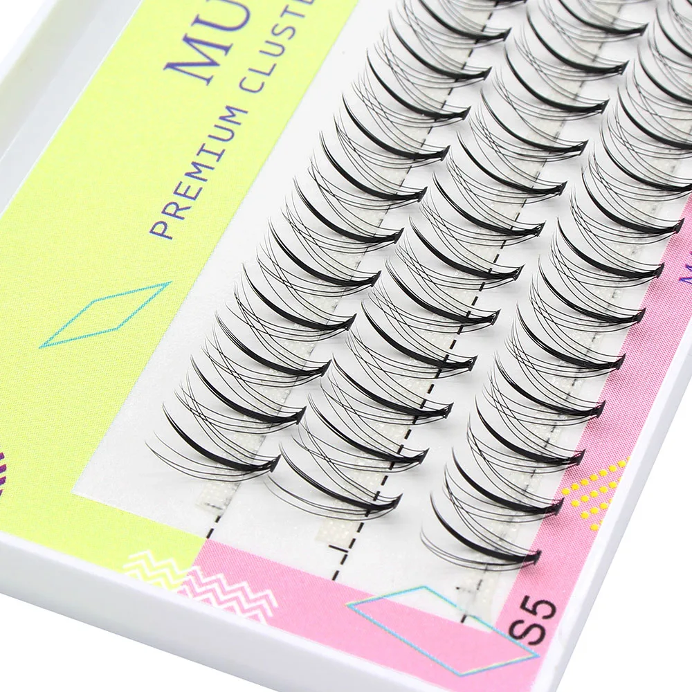 MUYD Professional 60 Clusters Single Tuft of Sandwich Eyelash Extension Grafting False Individual Lashes Personal Makeup Cilas