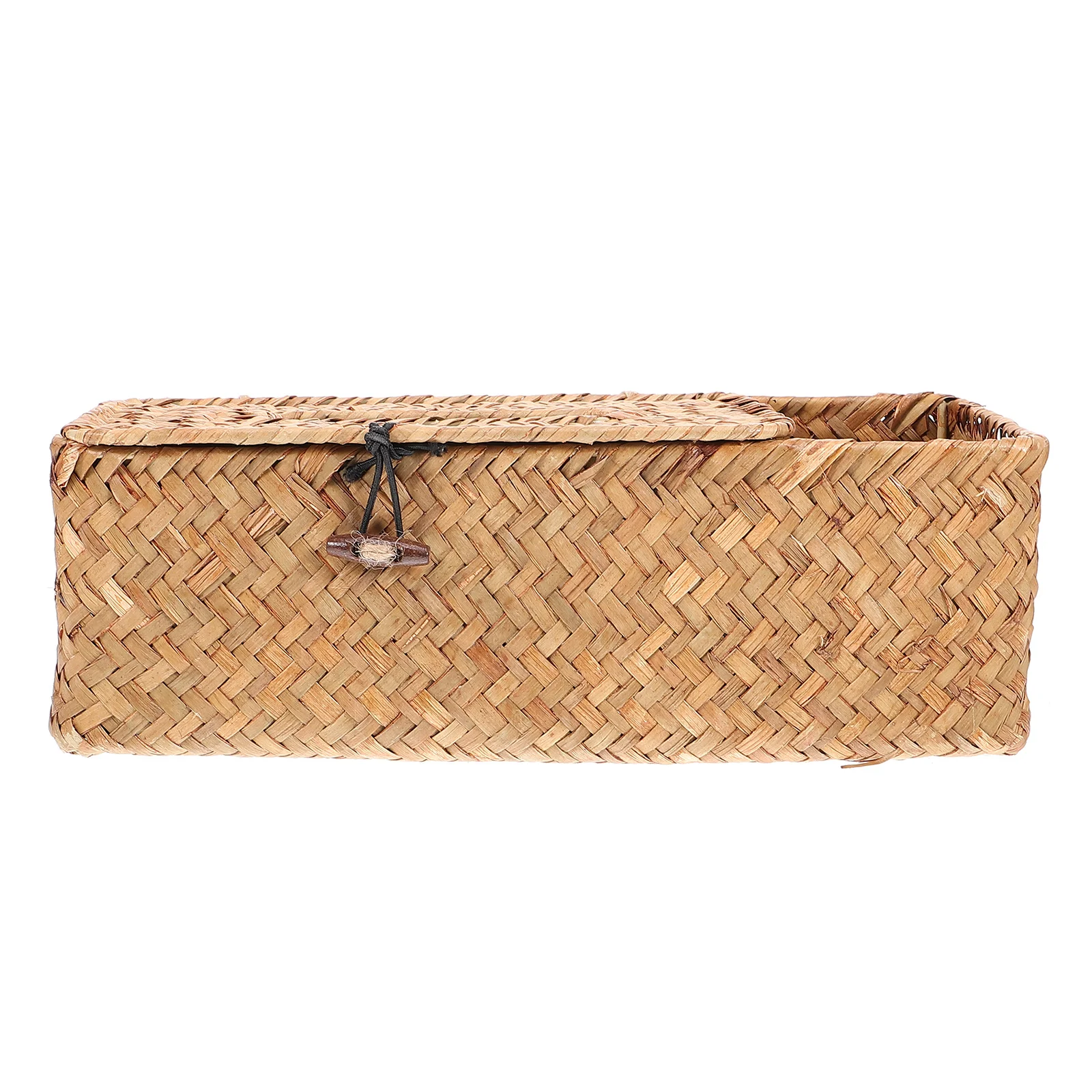 

Tissue Box Holder Rectangular Woven Seaweed Natural Desktop Case For Home Bathroom Kitchen Office Car Decorative Napkin