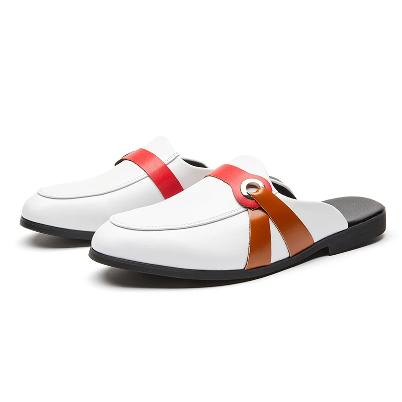 Fashionable Men Slippers European American Casual One-Step Comfortable Business Brand Shoes British Gentleman Slippers Men