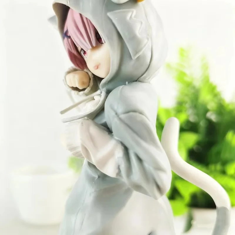 Um mundo diferente do zero conjunto de modelo de animação 2d emiria rem ram puck fingir boneca figuras de ação colecionáveis brinquedo para crianças