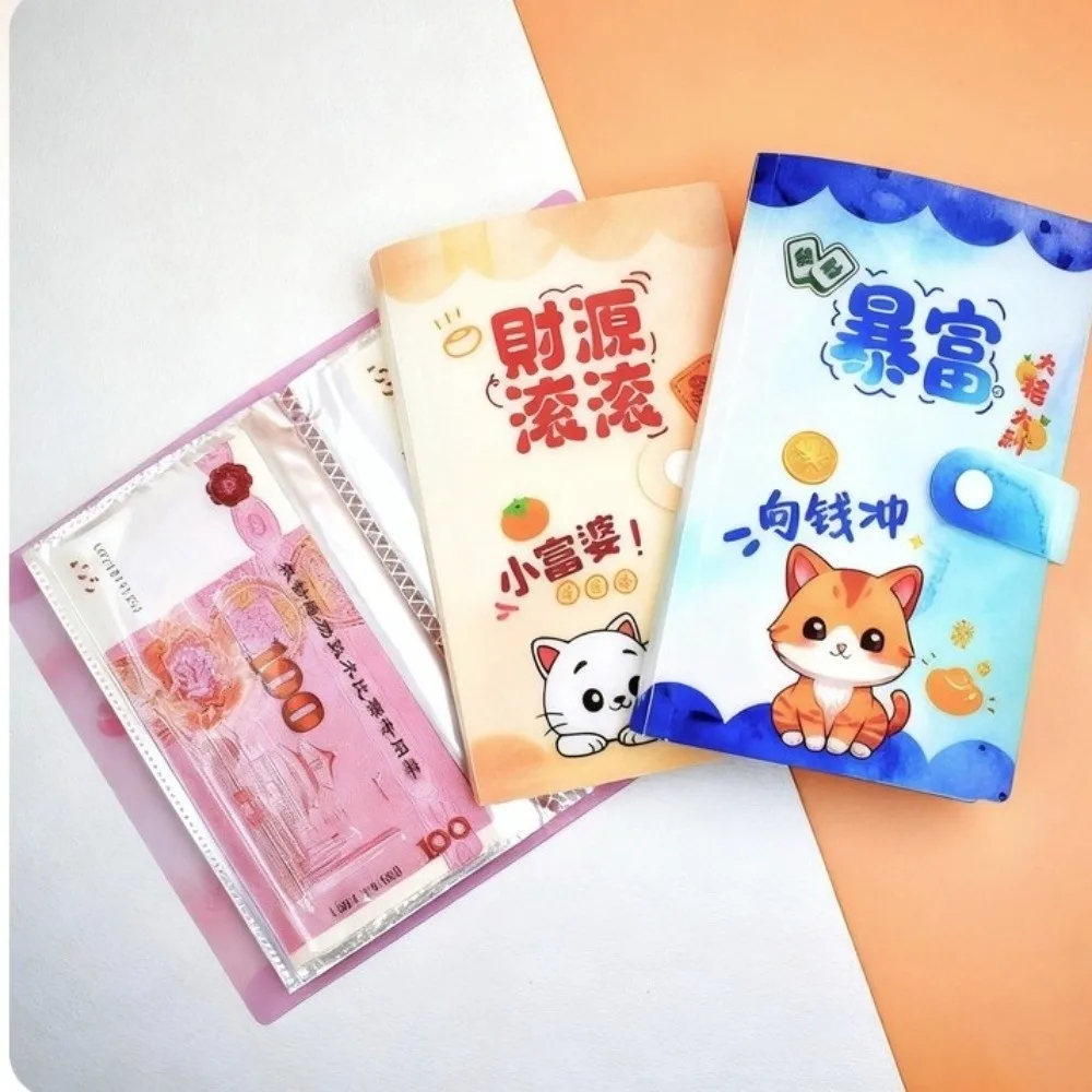 Save Money 100 Envelopes Money Saving Challenge PP Large Capacity Money Collection Book Waterproof Reusable