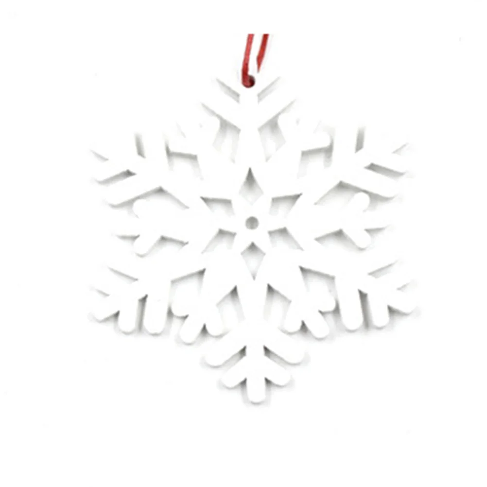 

12Pcs Christmas Wooden Snowflake Pendants Hanging Ornaments Snowflake Slices Xmas Eco Friendly Tree Party Decoration