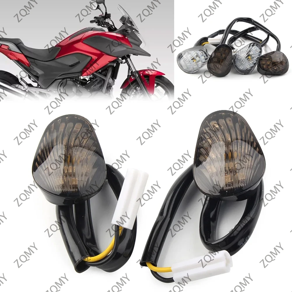 Smoke Motorbike Flush Mount Amber Turn Signals Lights For Yamaha YZF R1 2002-2008 / YZF-R6 2003-2014 / R6S 2006-2009 Flash LED