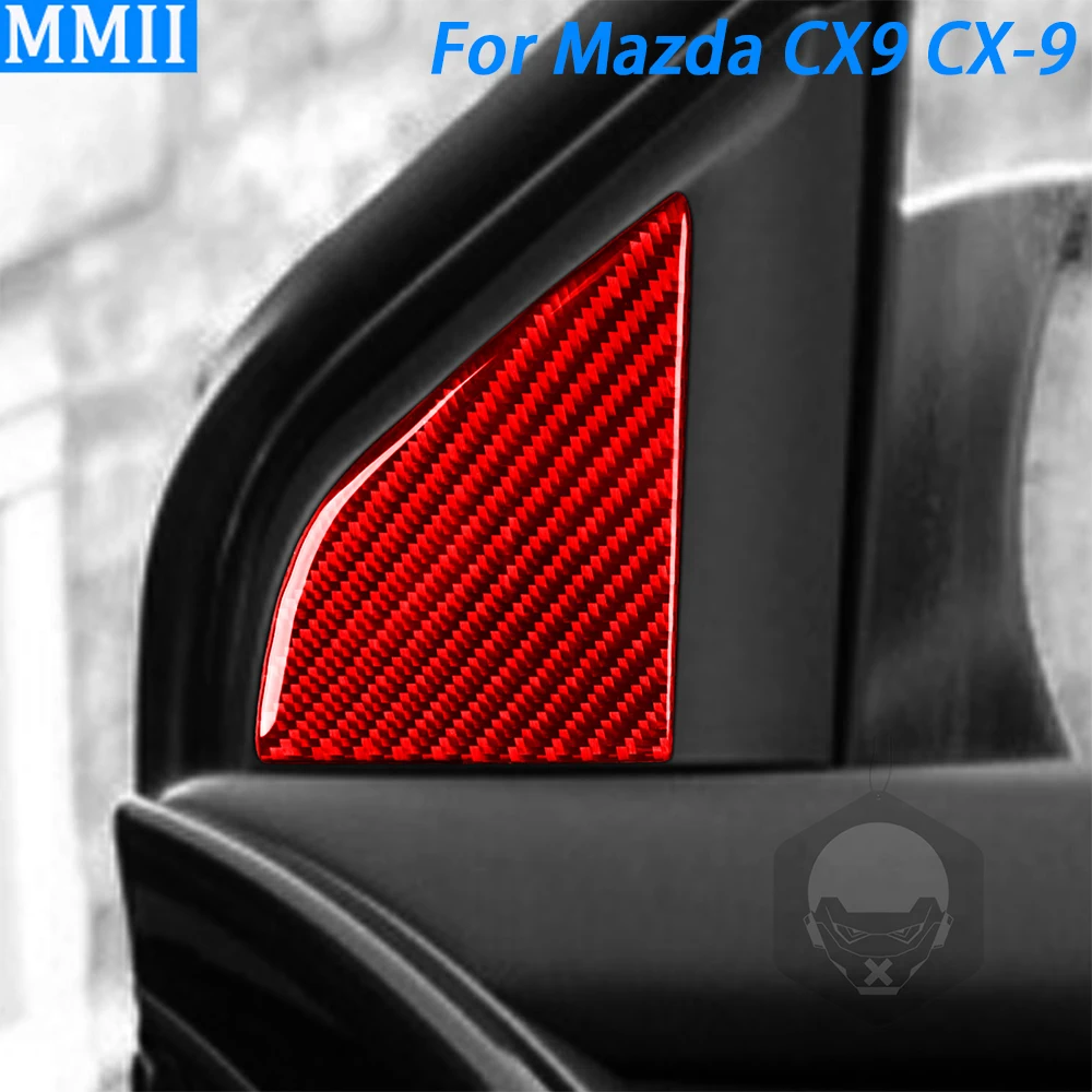 

Red Carbon Fiber Inner Door A Pillar Decorative Cover Car Interior Decoration Accessories Sticker For Mazda CX9 CX-9 2010-2015