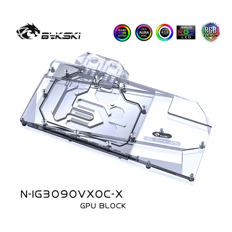 Bykski bloque de agua para iGame colorido RTX 3080 Vulcan X OC/3080 Vulcan OC 10G/3080 Neptuno OC 10G/VGA enfriador N-IG3090VXOC-X