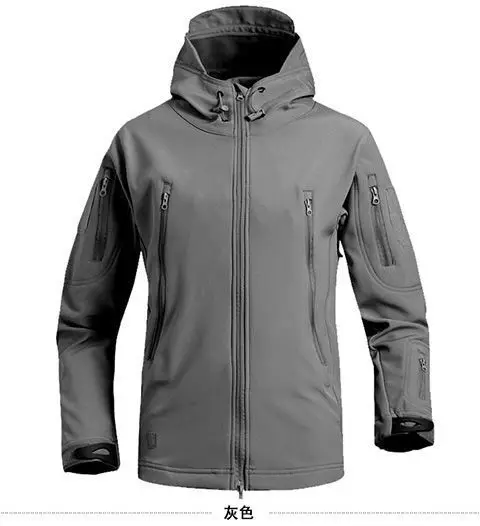 Abrigo de carga de concha suave de tiburón al aire libre unisex, impermeable, grueso, Camuflaje táctico, Montañismo