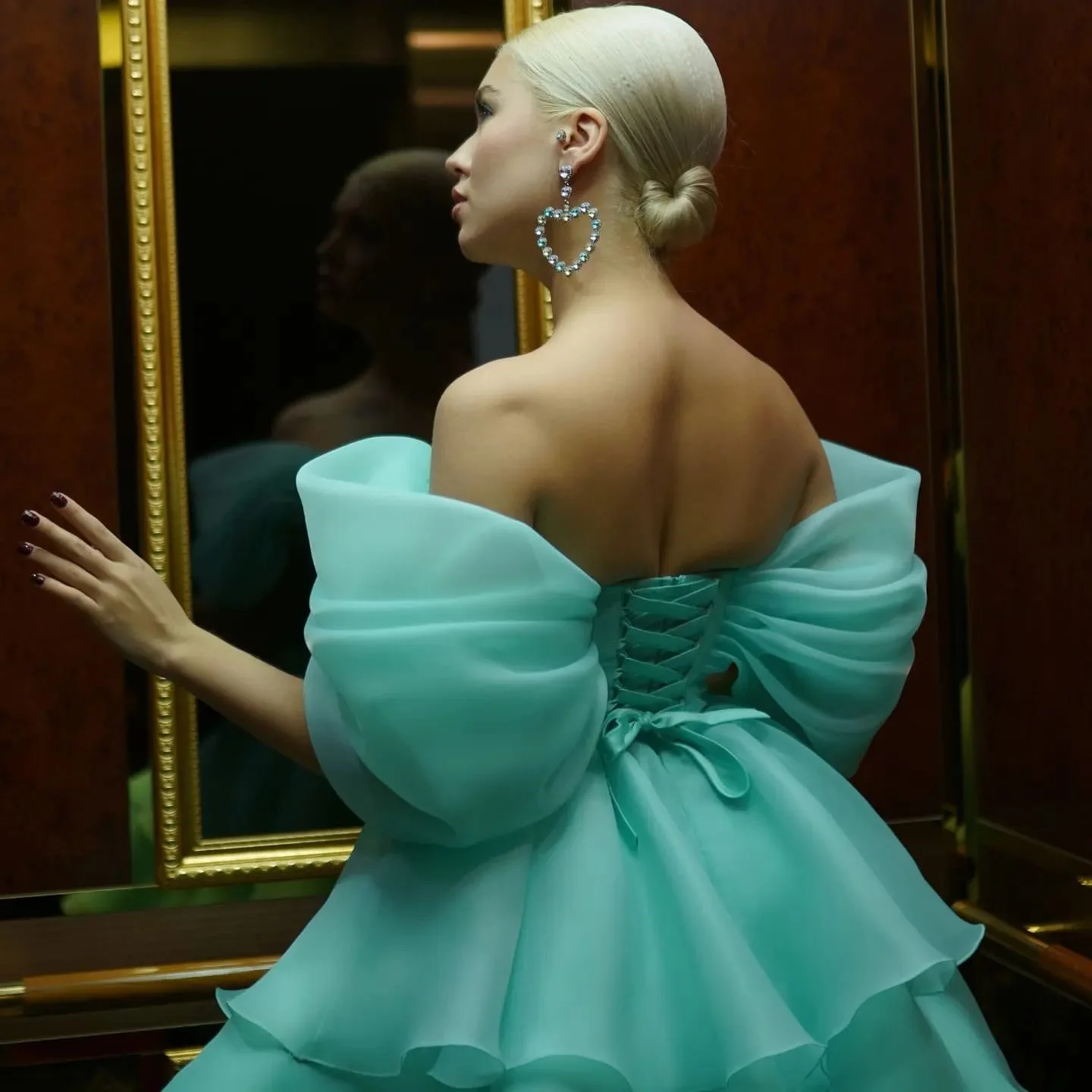 Pink Homecoming Dresses Prom Evening A-line Organza Off Shoulder Short Mini Party Graduation Cocktail Birthday Holiday Club Gown