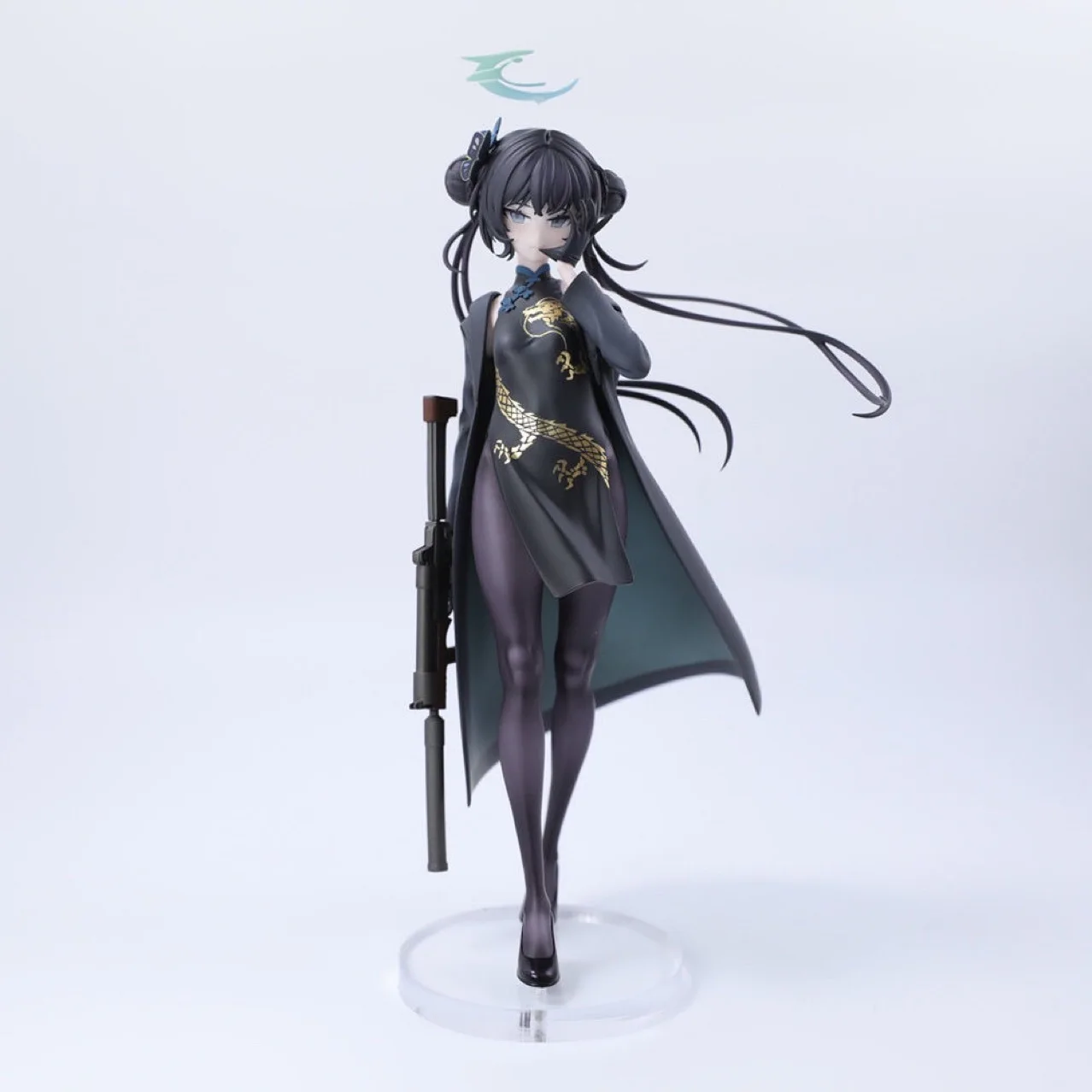 

Фигурка аниме-персонажа Кисаки из Blue Archive в стиле чонсам с ружьем Halo, настольное украшение для книжной полки, подарок для фанатов аниме