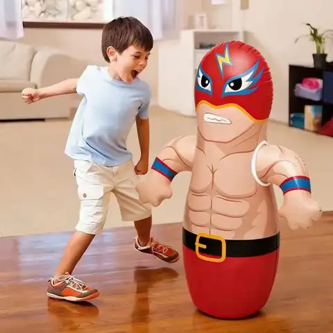 Inflatable Standing Punch Bag Toy Parent Child Toys Tumbler Boxing Inflatable Punching Bag Games Sport Toys for Boys Girls
