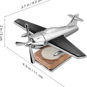 Uçucu yağlar için araba difüzörü Uçak, güneş araba difüzörü, ahşap taban, koku, Aromaterapi difüzör süsleri (Kokusuz) otomobilin en büyük satışlarından 12'si anlaşma yaptı-4 numara