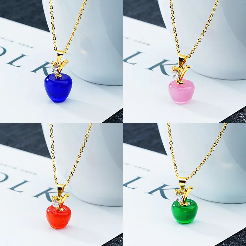 Cute Cloud Lightning Zircon Pendant Necklace Stainless Steel New Design Choker Jewelry Birthday Gifts For Women Girls