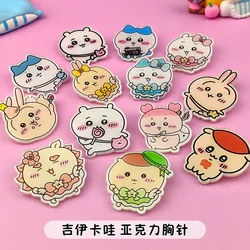 Cute Cartoon Brooch Badge ちいかわ ハチワレ Children's Acrylic Medal Anime Pins Birthday Gifts for Child Friends Creative Product