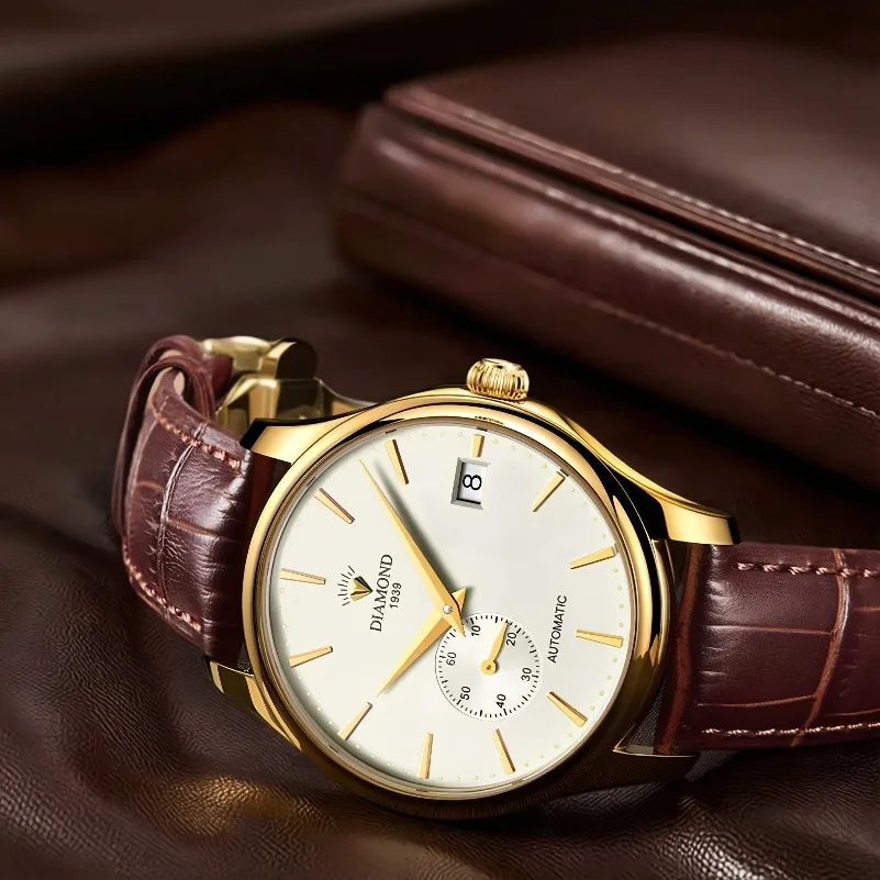Men's Business and Leisure Ultra-thin Mechanical Watch, Pearl Tuo Movement, Boys' Watch Transparent Mechanical Watch