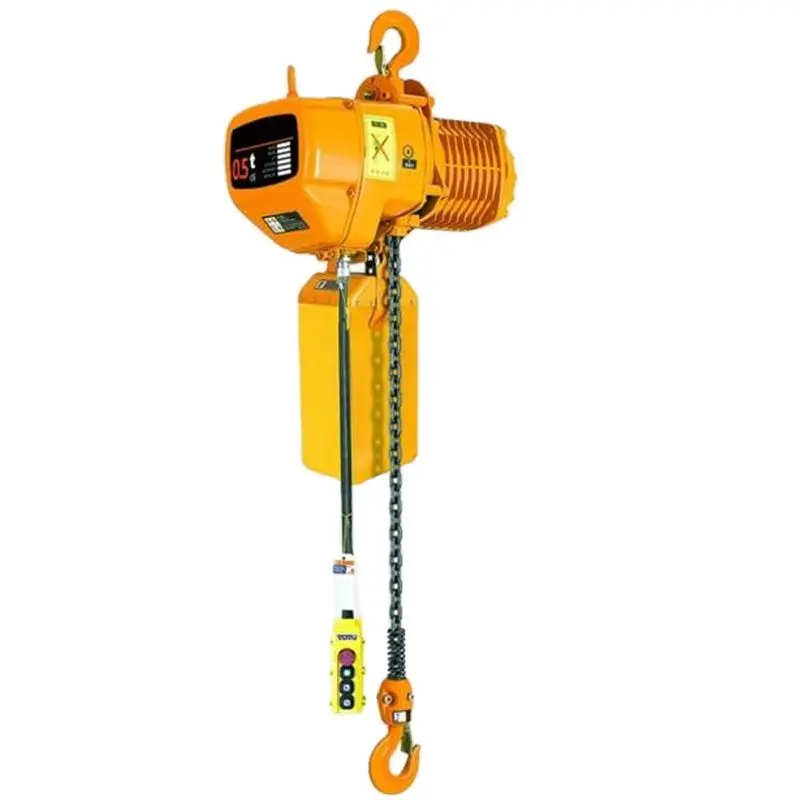 1100W/1500W 0.5T1T2 Ton Electric Chain Hoist Lifting Hook Aluminum Alloy Safety Industrial Crane Equipment