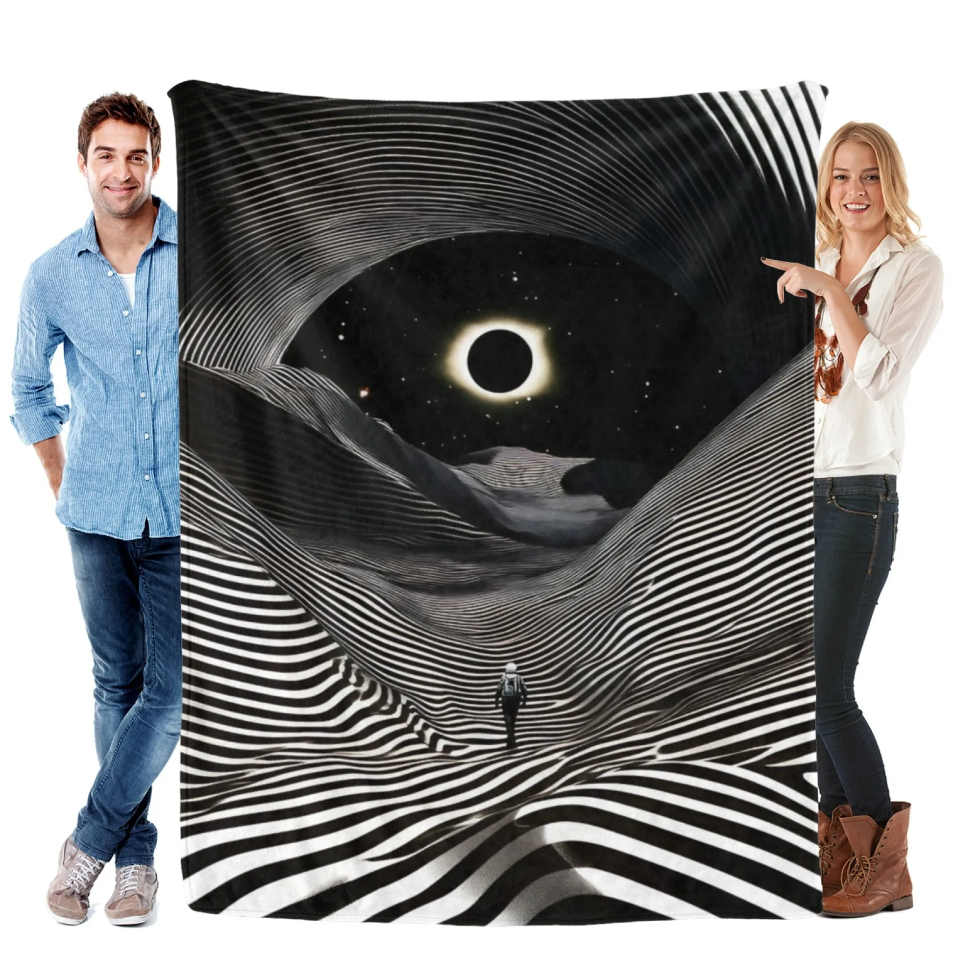 

Фланелевое одеяло, космический принт с солнечным затмением, подходит для всех сезонов, диван для спальни, мягкий и удобный.