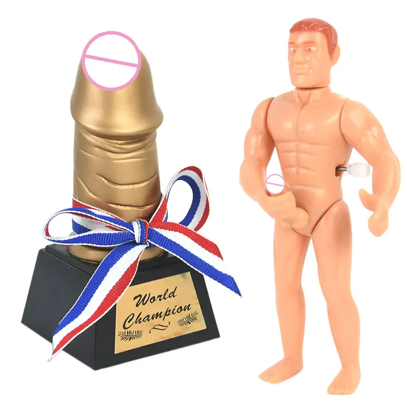 Funny Bachelorette Penis Trophy Toys Hen Party Gift Game Accessories Wedding Bridal Shower Fun Trophy Male Props Decoration