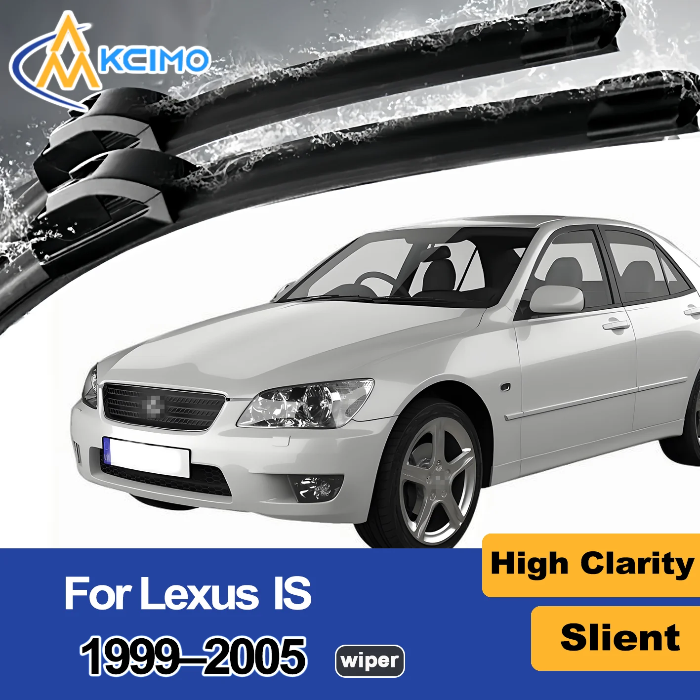 KCIMO 2 قطعة شفرة ممسحة جديدة لكزس IS XE10 1999-2005 تويوتا ألتيزا (اليابان) ملحقات الزجاج الأمامي 2005 2004 2003 2002