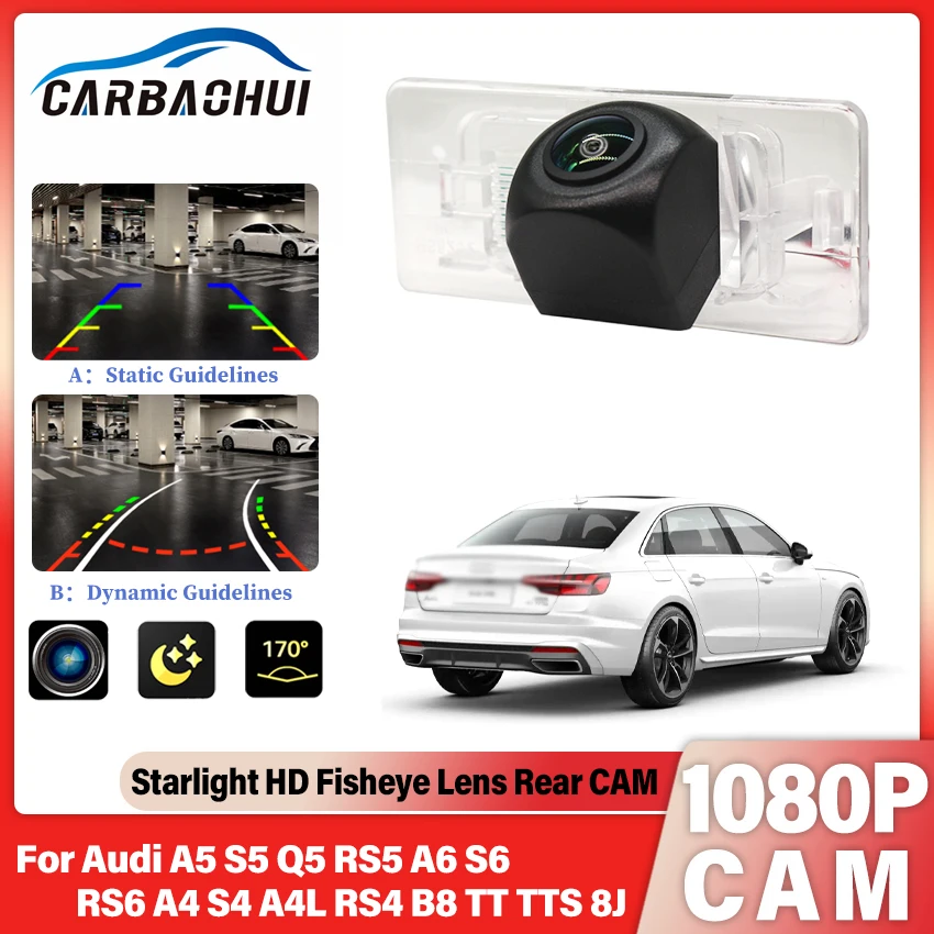 

Беспроводная камера заднего вида для Audi A5 S5 Q5 RS5 A6 S6 RS6 A4 S4 A4L RS4 B8 TT TTS 8J Автомобильная камера заднего вида CCD ночного видения