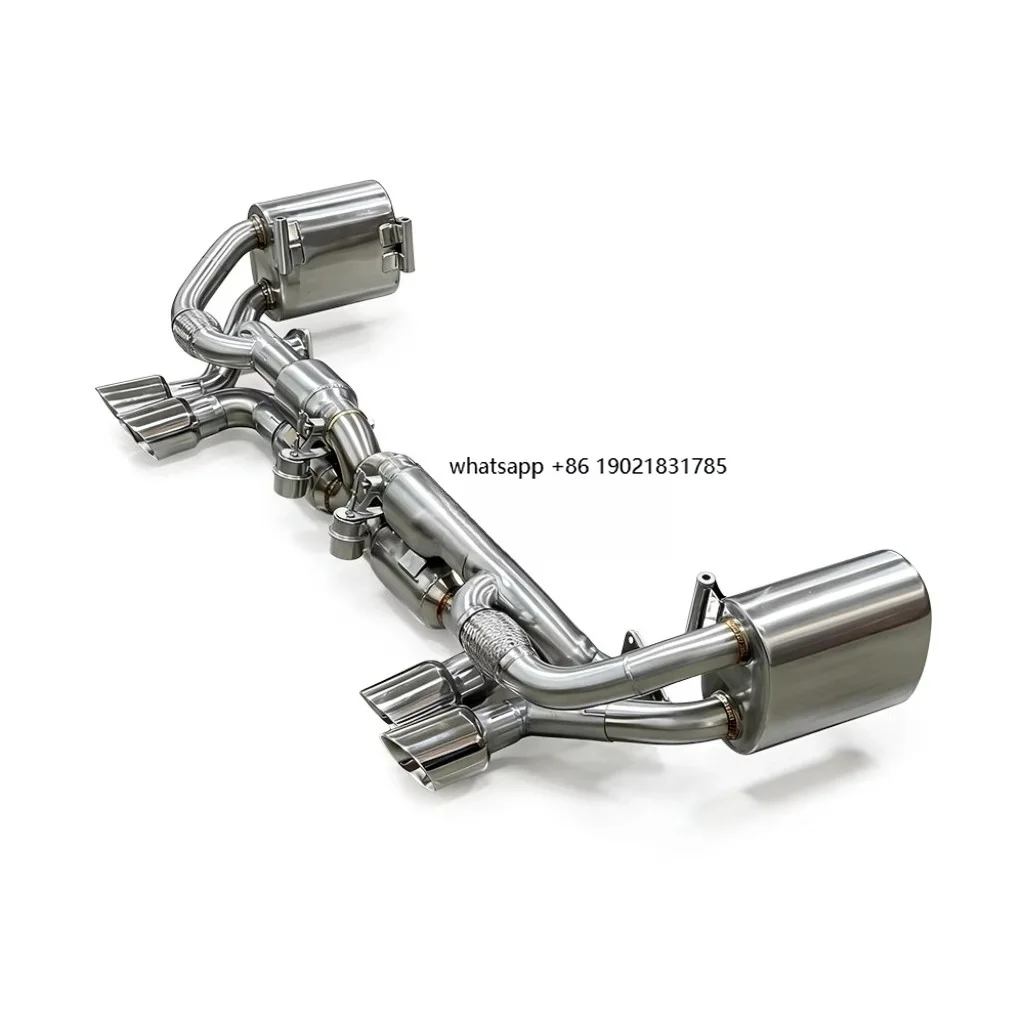 High Performance Valvetronic Cat Back Exhaust with Intelligent Valve T304 Stainless Steel for  911 991.1 3.4 Carrera 4