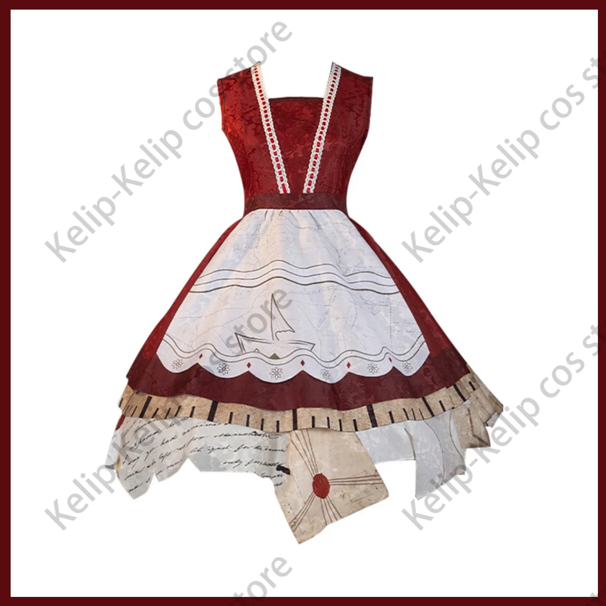 Game Identity Ⅴ Survivor Memory Little Girl Alice Cosplay Costume Aging Skin Wig Red Dress Lolita Woman Lovely Halloween Suit