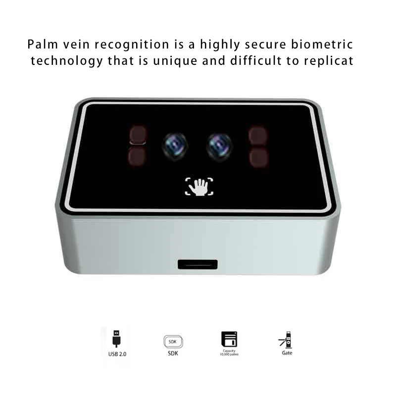 Módulo de control de acceso con reconocimiento de huellas dactilares binoculares biométricos Cámara de reconocimiento de venas de palma OEM/ODM para aplicaciones de pago