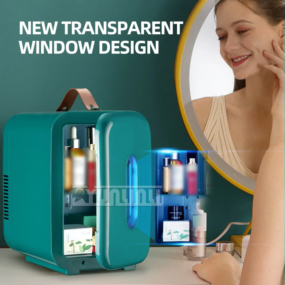 2025 Mini frigorifero portatile 12L Frigorifero per auto Congelatore Dispositivo di raffreddamento e scaldino per uso domestico in auto Conservazione di bevande cosmetiche per la cura della pelle