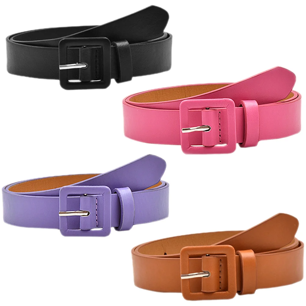 

4Pcs Girls Belts Kids Waist Belt Adjustable for Dress Casual Jeans Size 7-16 Kids Belts Kid Waist Belt