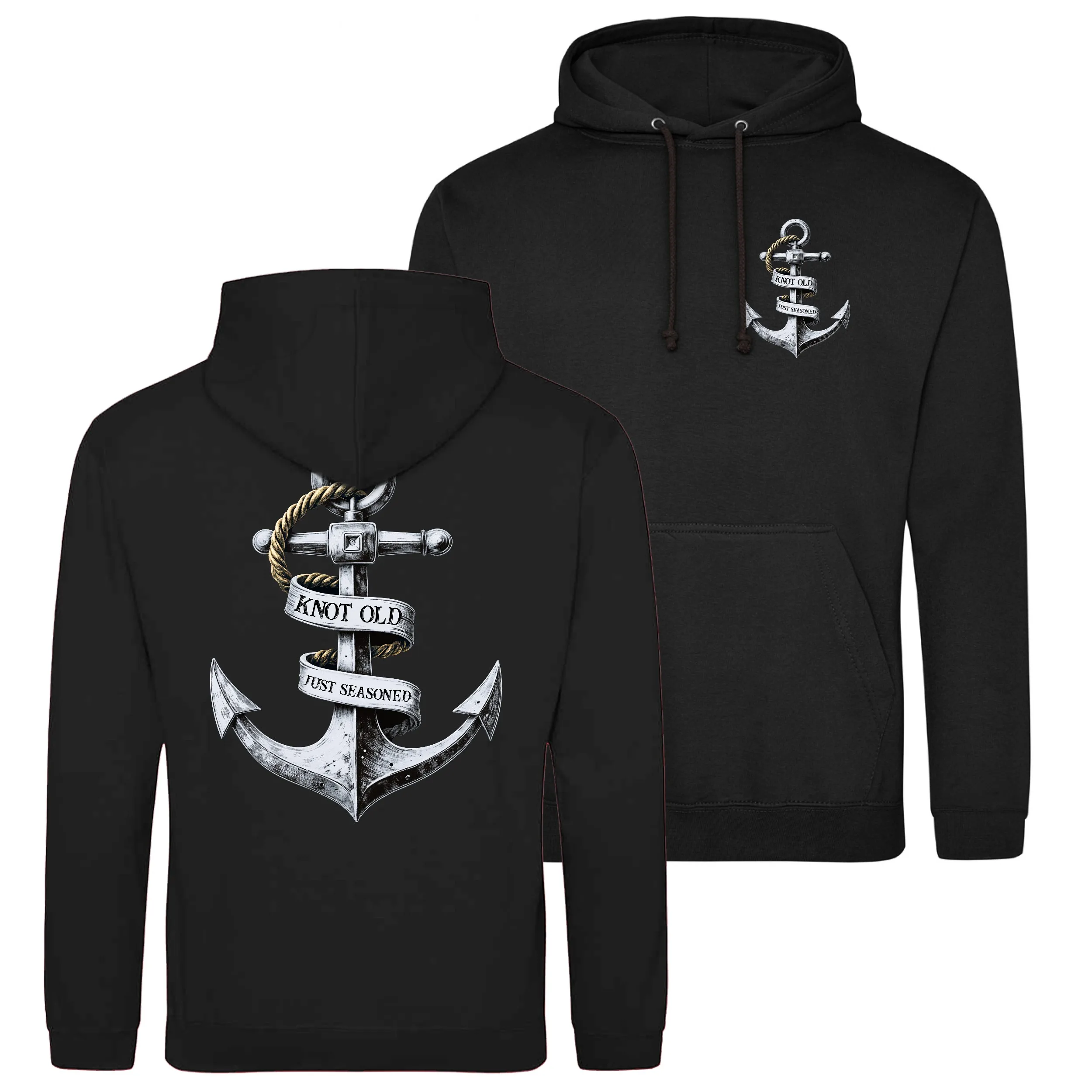 

Толстовка с капюшоном Knot Old Just Seasoned Anchor, мужская и женская толстовка с длинными рукавами Y2k, топы, осенний пуловер, мужская одежда, спортивная одежда