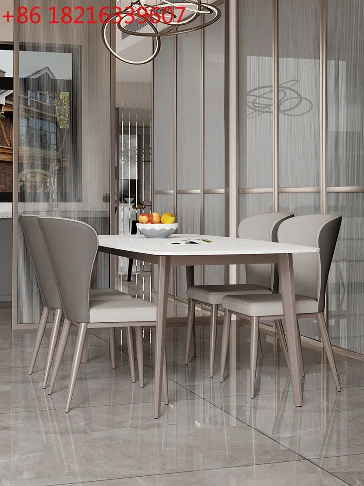 TAO Bright slate dining table and chair combination Italian minimalist 4-person family dining table