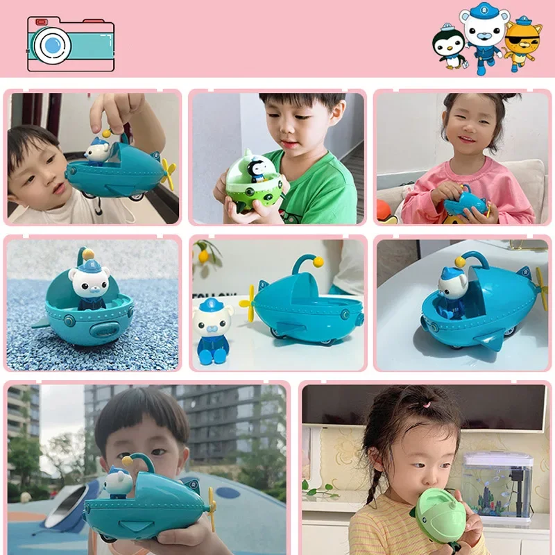 Original Octonauts Zurückziehen Auto Kind Flugzeug Mini Legierung Auto Seepocken Kwazii Peso Reibung Auto Action-figuren Kinder Spielzeug Geschenke