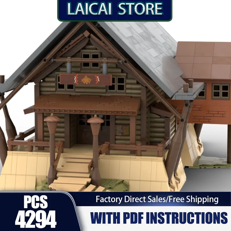 

Модульное городское здание Moc, строительные кирпичи, модель отеля, технология, модульные блоки, подарки, рождественские игрушки, наборы «сделай сам», сборка