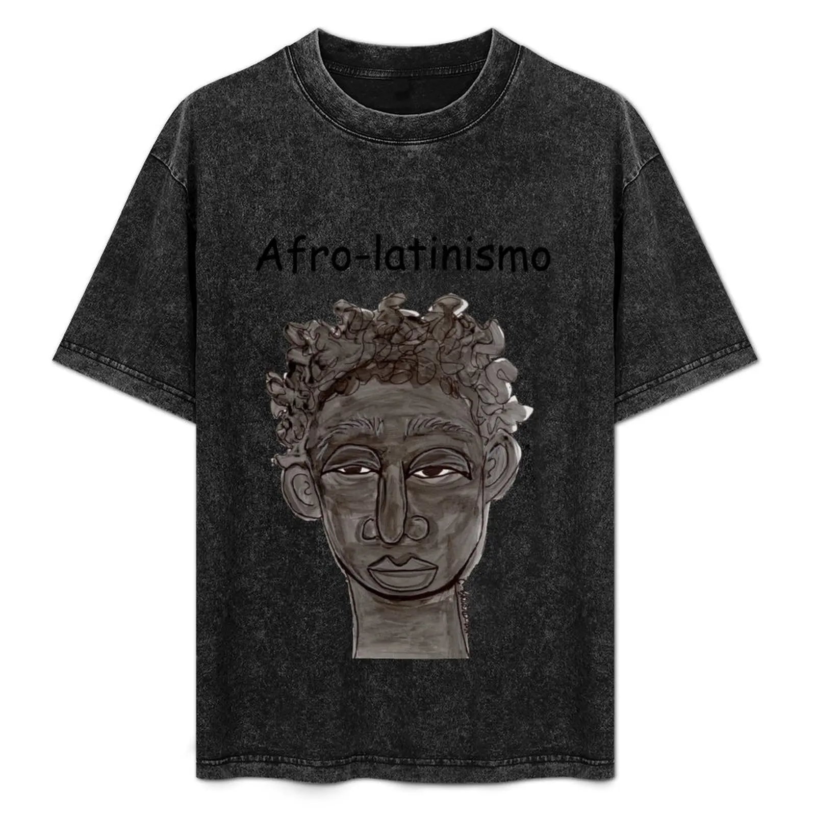

Afro-Latino Man T-Shirt Basic Plain Short Sleeve Crew Neck Tee