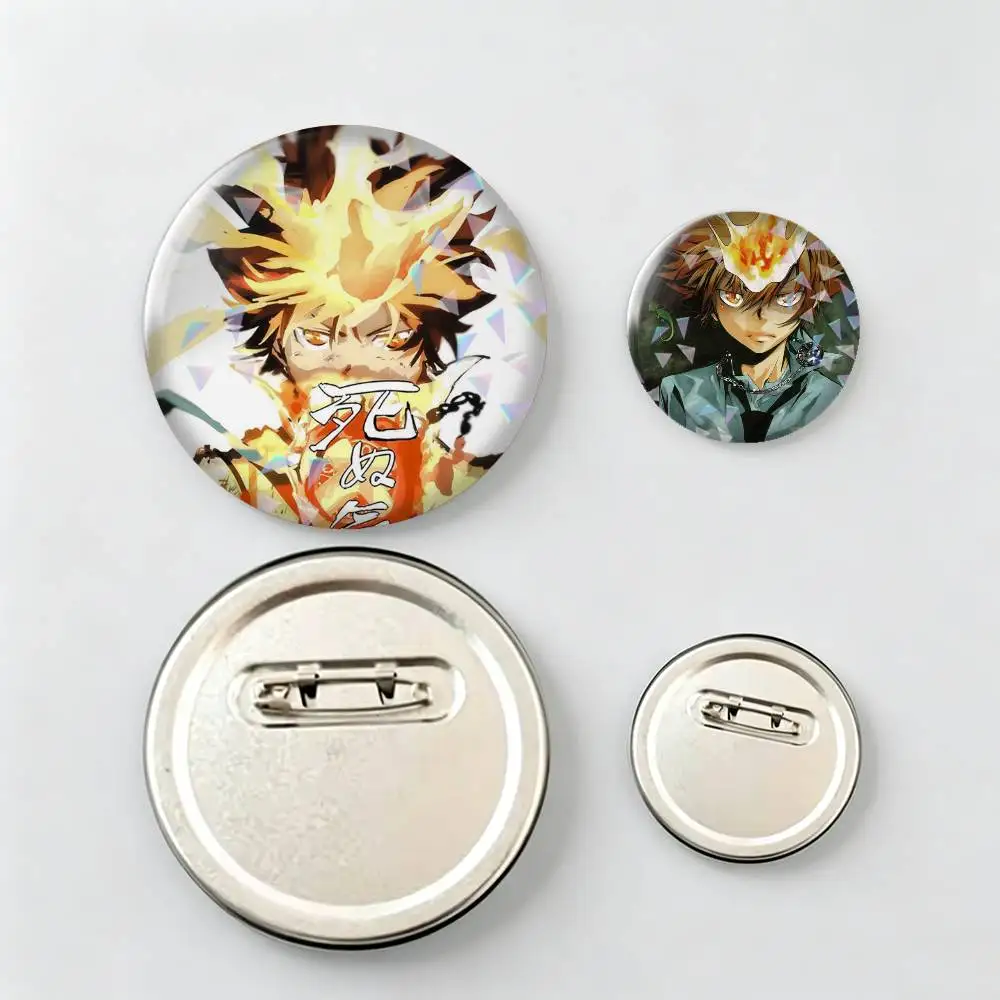 Hitman Reborn Classic 2000s Brooch Metal Badge Brooch, Fashion Decorative Pins for Hat Bag Clothing Decoration Gift,Souvenir.