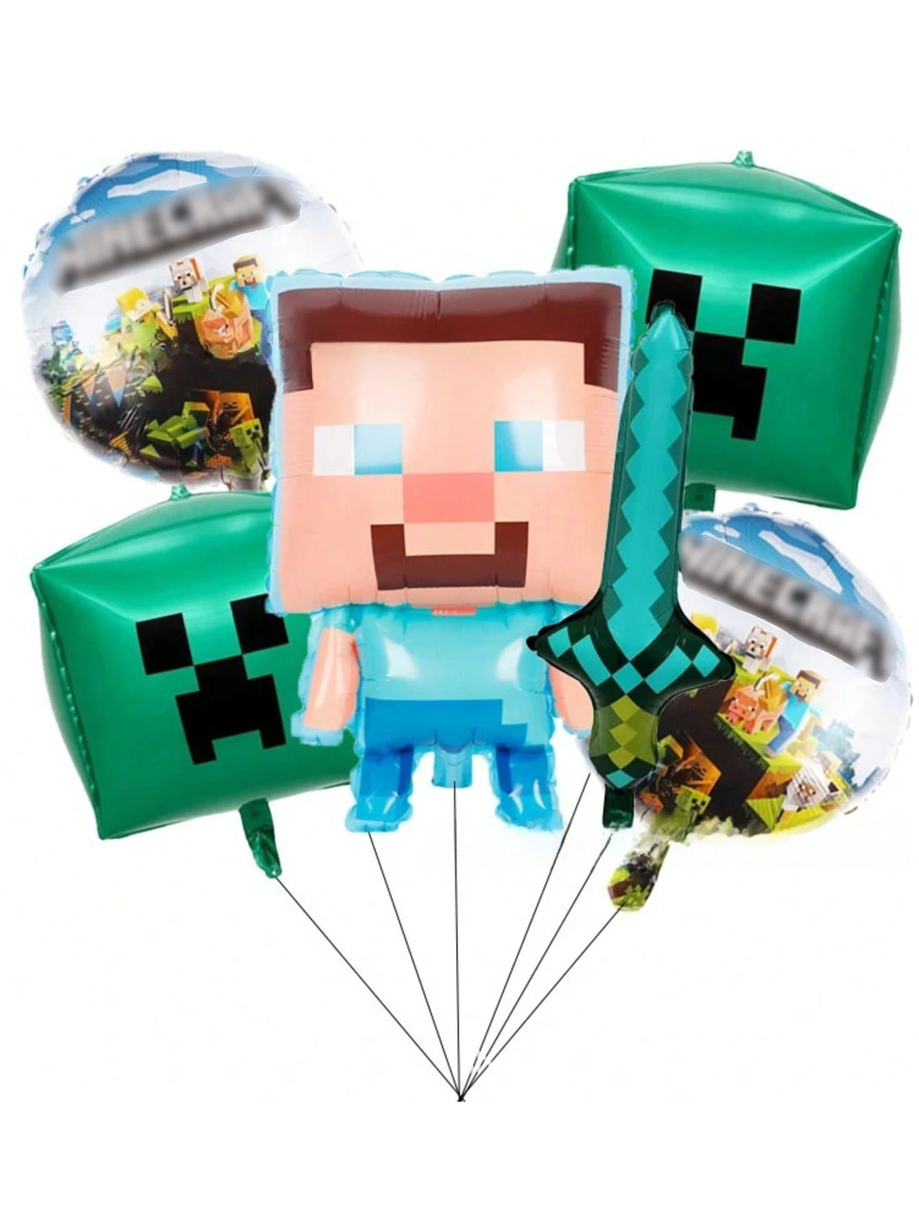 مجموعة زينة للحفلات مكونة من 5 قطع من My World Pixel، لافتات معلقة، بالونات، مناسبة لعيد الميلاد، والهالوين، وحفلات عيد الميلاد #5