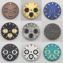 VK63 Dial 29mm Panda Dial Watch Face Customizable Logo Watch Parts Suitable For 39mm Case Quartz Watch VK63 Movement Fit Daytona